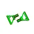 Traxxas Aluminium Front Lower Suspension Arms 2Pcs - Green 10534-GRN