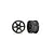 Traxxas 1.9" Six Spoke Rear Rims 2Pcs - Graphite Grey 10572