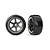 Traxxas 1.9" Soft Compound Rear Drift Tyres on 6 Spoke Grey Rims 2Pcs - Glued Wheels 10576