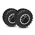 Traxxas 2.1/2.6" Sledgehammer Rear Tyres on Black/Satin Wheels 2Pcs - Beadlock Wheels 10770-STBLK