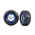 Traxxas 2.2/3.0" BFGoodrich Mud Terrain T/A KM2 Tyres on Chrome/Blue Rims - Glued Wheels 2Pcs 5867A