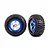 Traxxas 2.2/3.0" BFGoodrich Mud Terrain T/A KM2 Tyres on Chrome/Blue Rims - Glued Wheels 2Pcs 5869A