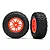 Traxxas 2.2/3.0" SCT Off Road Racing Tyres on Split Spoke Orange Rims - Glued Wheels 2Pcs 5892