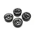 Traxxas 1.9" Chrome Split Spoke Rims on Hard Plastic Drift Tyres 4Pcs - Glued Wheels 8378