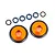 Traxxas Aluminium Wheelie Bar Wheels 2Pcs - Orange 9461A