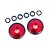 Traxxas Aluminium Wheelie Bar Wheels 2Pcs - Red 9461R