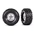 Traxxas 1.0" Mickey Thompson Baja Pro XS Tyres on Satin Chrome 6 Spoke Rims - Glued Wheels 2Pcs 9872