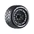 A single Louise MT-Rocket RC monster truck wheel with a black multi-spoke rim and treaded rubber tyre against a white background.
