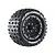 A single Louise MT-Pioneer RC monster truck wheel with a black multi-spoke rim and aggressive tread pattern tire on a white background.