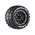 Louise 1/10 MT-Uphill (Soft) Tyres on (0", 1/2" Offset) Black Rims with Hex Adapters - Glued Wheels 2Pcs L-T3309SX