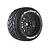 A single Louise ST-Rocket 1/8 scale RC stadium truck wheel with a black multi-spoke rim and treaded rubber tyre against a white background.