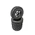 Hobby Plus 1.2" Tracking A/T Tyres on Black 5 Spoke Rims 4Pcs - Glued Wheels  HBP240237