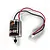 Hobby Plus 280 size 58T brushed RC motor with a metal pinion gear, red and black wires, and a white JST-style connector.