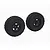 ARRMA 2.2/3.0" dBoots Fortress SC Tyres on Black 5 Spoke Rims 2Pcs - Glued Wheels ARA-1616