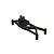 A black plastic ARRMA center tower brace spare part for RC vehicles, shown from an elevated angle against a white background.