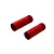 Two red anodized aluminium shock absorber bodies for ARRMA RC vehicles, shown against a plain white background.