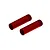 Two red anodized aluminium shock absorber bodies for ARRMA RC vehicles.