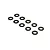 A set of ten small black circular washers arranged in a grid pattern on a white background.