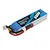 Gens Ace 14.8V 5000mAh 4S LiPo battery with soft case, featuring blue and black branding, red and black wires, and a Deans-style connector.
