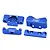 GPM Aluminium Front Bulkhead and Rear Suspension Pin Mounts 2Pcs - Blue LMB0089-B