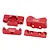 GPM Aluminium Front Bulkhead and Rear Suspension Pin Mounts 2Pcs - Red LMB0089-R