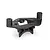 A black plastic Traxxas telemetry expander mount shown from a high angle against a white background.