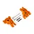 Traxxas Heavy Duty Rear Sub Axle Carriers 2Pcs - Orange 9050T