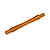 An orange anodized aluminium wheelie bar axle for Traxxas RC vehicles, shown against a plain white background.