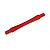 A red anodized aluminium wheelie bar axle for Traxxas RC vehicles, shown against a plain white background.