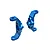Traxxas Aluminium Caster Blocks (C-Hubs) 2Pcs - Blue 9733-BLUE