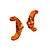 Traxxas Aluminium Hub Carriers (C-Hubs) 2Pcs - Orange 9733-ORNG