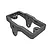 Traxxas Aluminium Servo Mount - Dark Titanium 9739-GRAY
