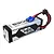 Gens Ace G-Tech Advanced 11.4V 5300mAh 100C LiPo battery in a black hard case with blue connectors and black and red wiring.