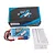 Gens Ace 11.1V 800mAh 45C LiPo battery with its original blue and black cardboard packaging box and a safety instruction manual.