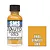 A 30ml bottle of SMS Auto Dynasty Gold metallic acrylic lacquer paint next to a gold-coloured square swatch.