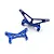 Two dark blue anodized aluminium RC shock towers from Yeah Racing on a white background.