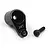 A black aluminium 24T servo horn with a matching black hex screw on a white background.