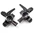 Yeah Racing Aluminium Steering Hubs 2Pcs - Black MRMX-001