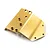 A gold-anodized aluminium front bumper skid plate for an RC car, featuring multiple countersunk mounting holes.