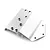 A silver-coloured aluminium front bumper skid plate for an RC car, featuring multiple countersunk mounting holes.