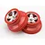 Traxxas 2.2/3.0" Satin Chrome/Red Rims 2Pcs 5874A