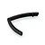 A black UDI RC front bumper or brace spare part for an RC boat, shown from an angled perspective against a white background.