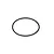 A single black rubber O-ring gasket for UDI RC boats, isolated on a white background.
