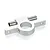 A silver UDI aluminium motor mount for an RC boat, featuring a central circular housing with two side mounting arms and two cylindrical metal pins.
