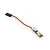 UDI RC LED light switching board with a small circuit board, two white connectors, and a red and orange wire leading to a black servo-style plug.