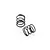 Two black metal RC shock coil springs positioned on a white background.