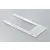 A U-shaped, clear plastic waterproof jet pad spare part for an RC boat, shown against a plain light grey background.