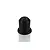 A single small black rubber plug for an RC boat, shown against a plain white background.