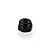 A single black 2mm nyloc nut shown against a plain white background.