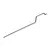 A single metal control rod for an RC boat with a Z-bend at one end, isolated on a white background.